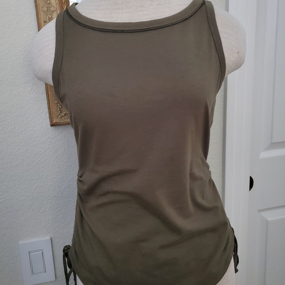 White House Black Market Tank Top Ruched Sides